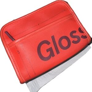 Glossier Red Cosmetic Pouch with Logo